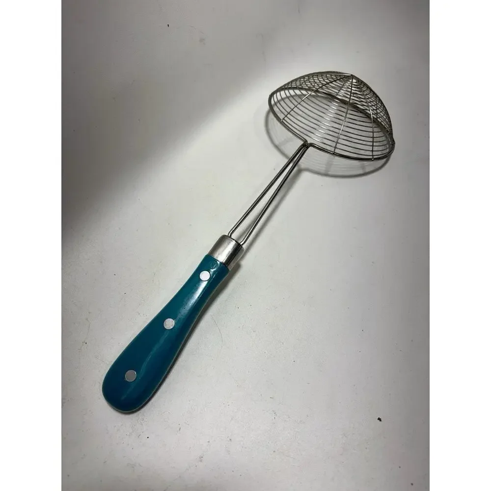 Vintage Japanese Stainless Steel Spider Strainer Skimmer Tempura Fry Tool